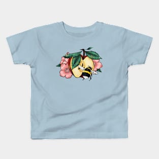 Apple bumblebee blossom Kids T-Shirt